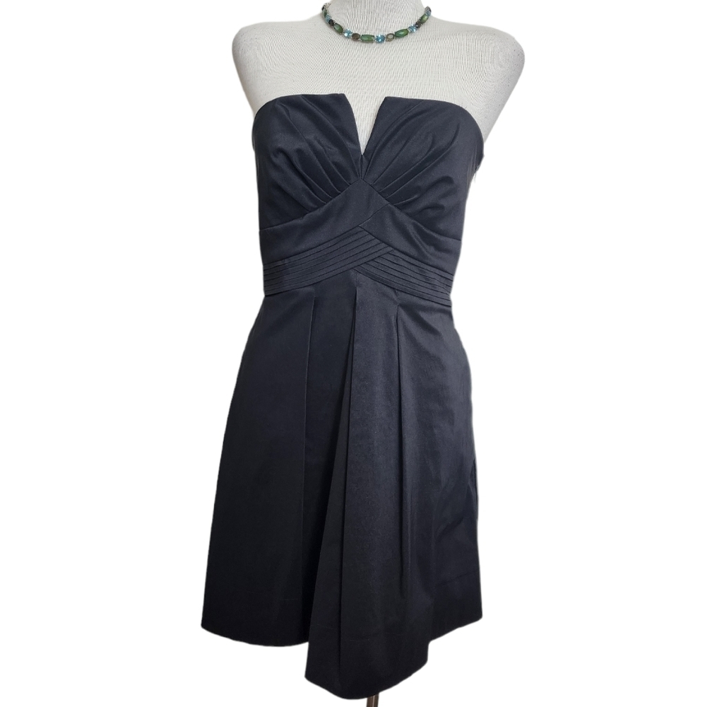 WHBM Black Strapless Pockets Fully Lined Formal Women's Dress  Size 6